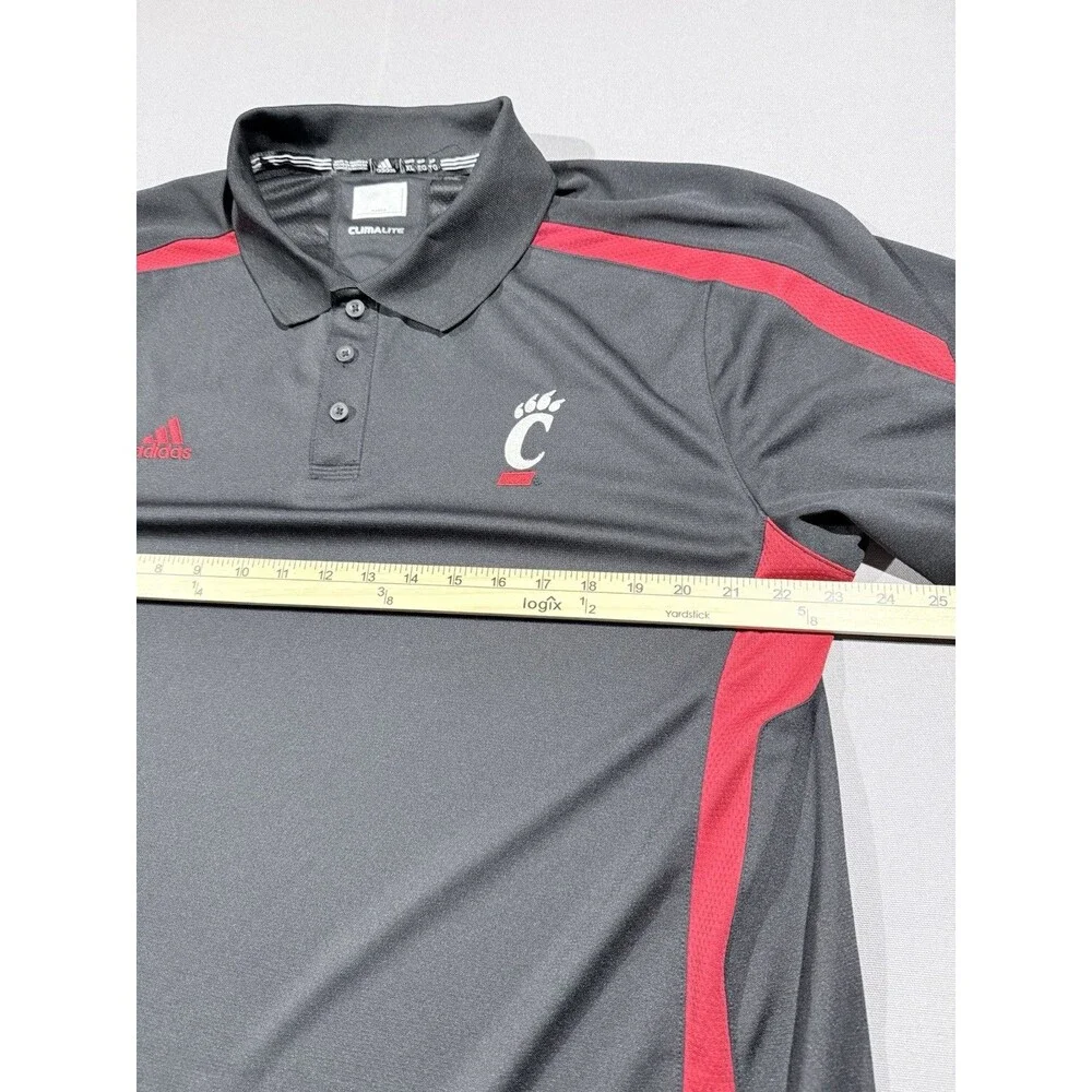 Adidas Climalite XL Black/Red Cincinnati Bearcats Polo Shirt